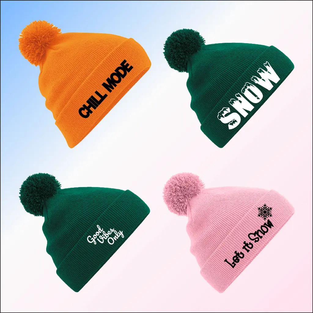 Pom Pom Beanie – Gepersonaliseerd.webp