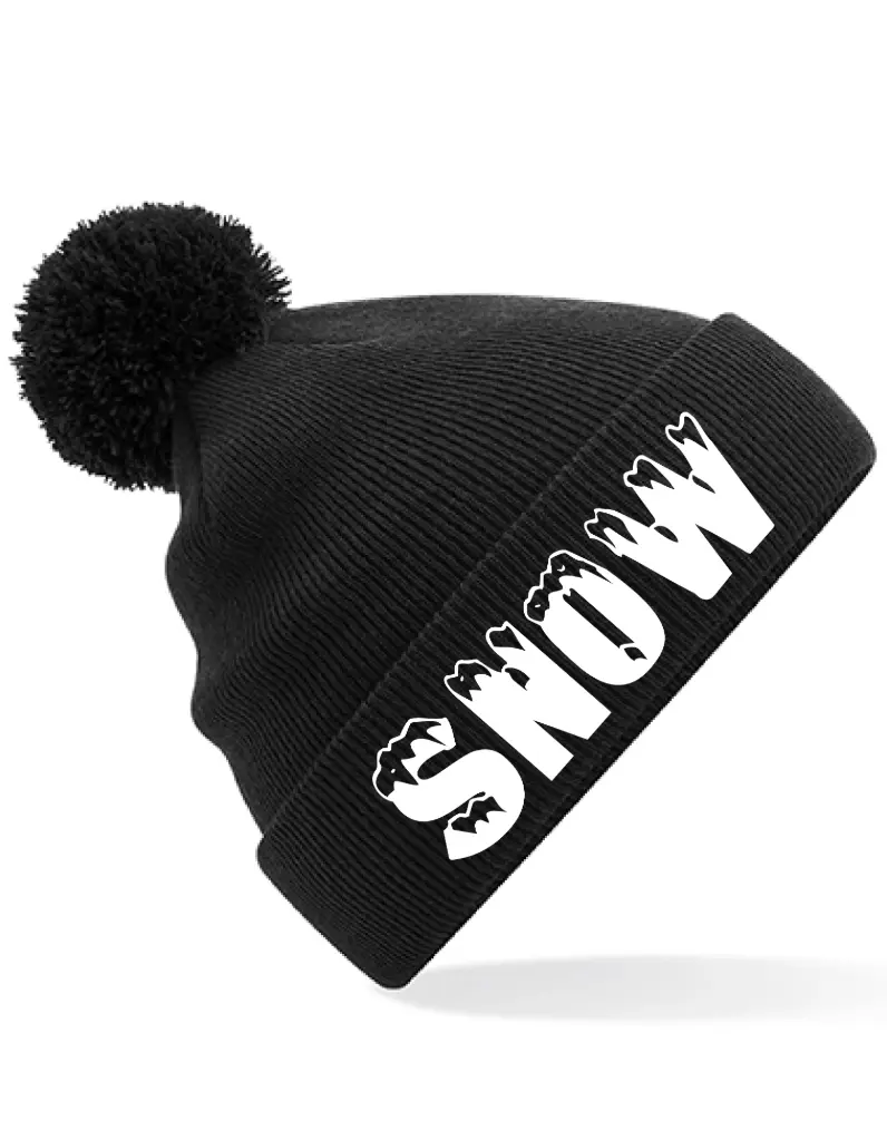 [MVBM0005] Kids Pom Pom Beanie – Gepersonaliseerd (SNOW)