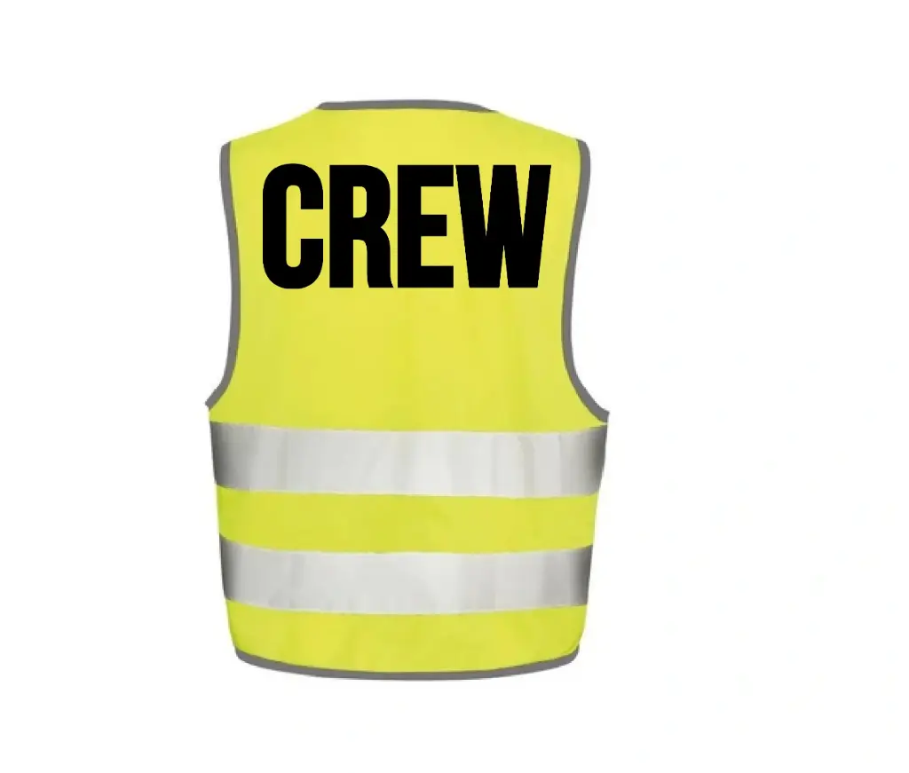[MVFB0001K] Kids Hi-Vis Safety Vest – Gepersonaliseerd (Geel, CREW)