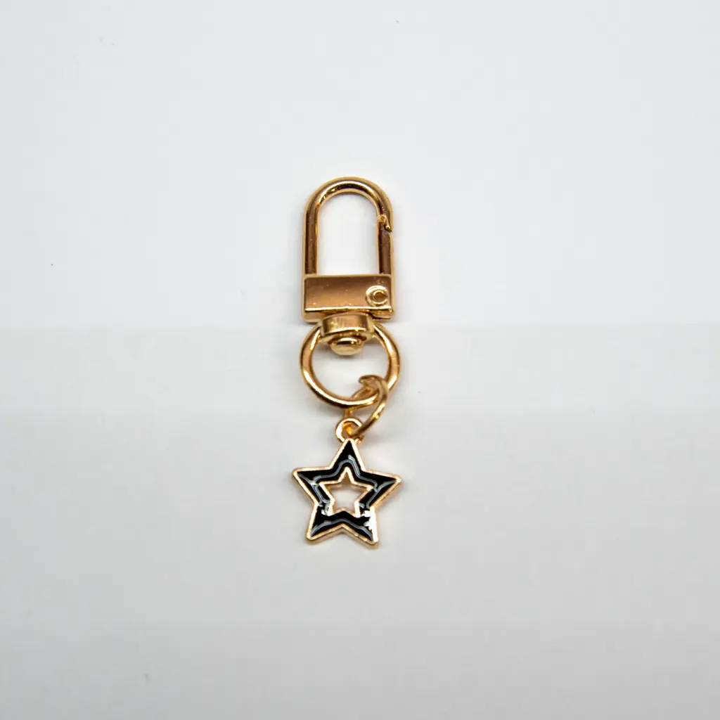 [SH0034] Ster Sleutelhanger - Open (Zwart)