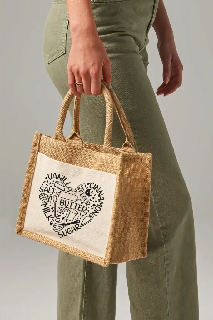 [KNAB001] Sweet Christmas Jute Shopper