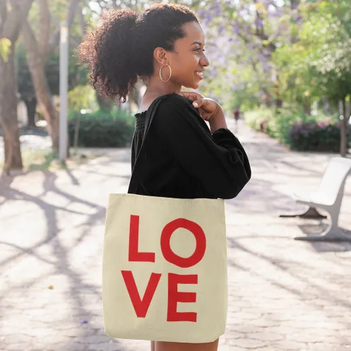 [VA0001] Love cotten bag