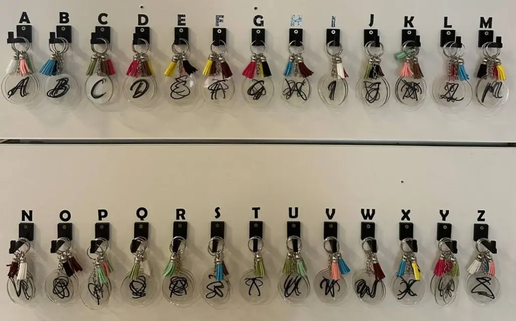 [SH0033] Alfabet Sleutelhanger