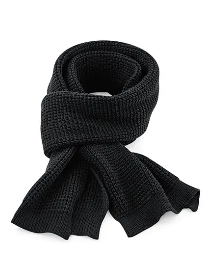 [MVSJ005] Waffle Knit Scarf (Black)