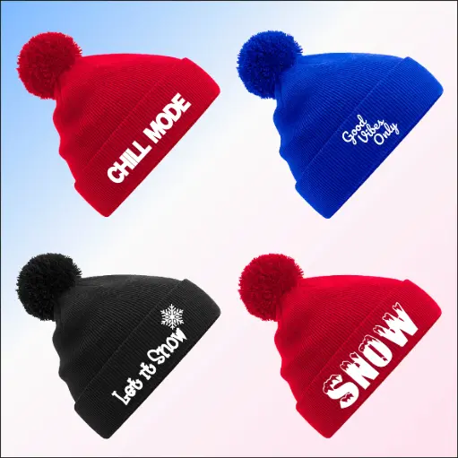 Kids Pom Pom Beanie – Gepersonaliseerd